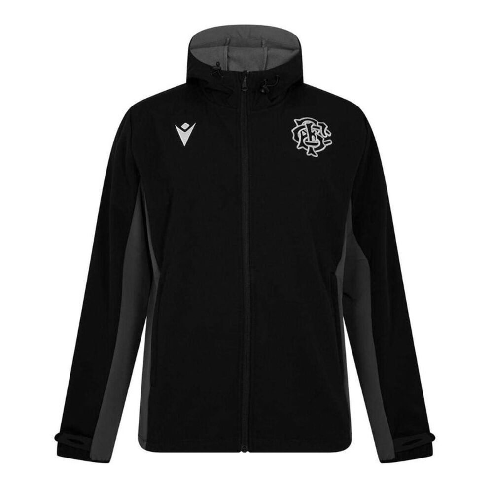 Macron Mens Barbarians 24/25 Soft Shell Jacket / Black/White